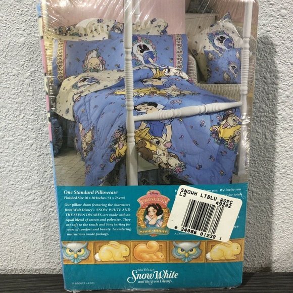 Vintage Disney Snow White Standard Pillowcase Standard And Balloon Valance - Picture 3 of 7